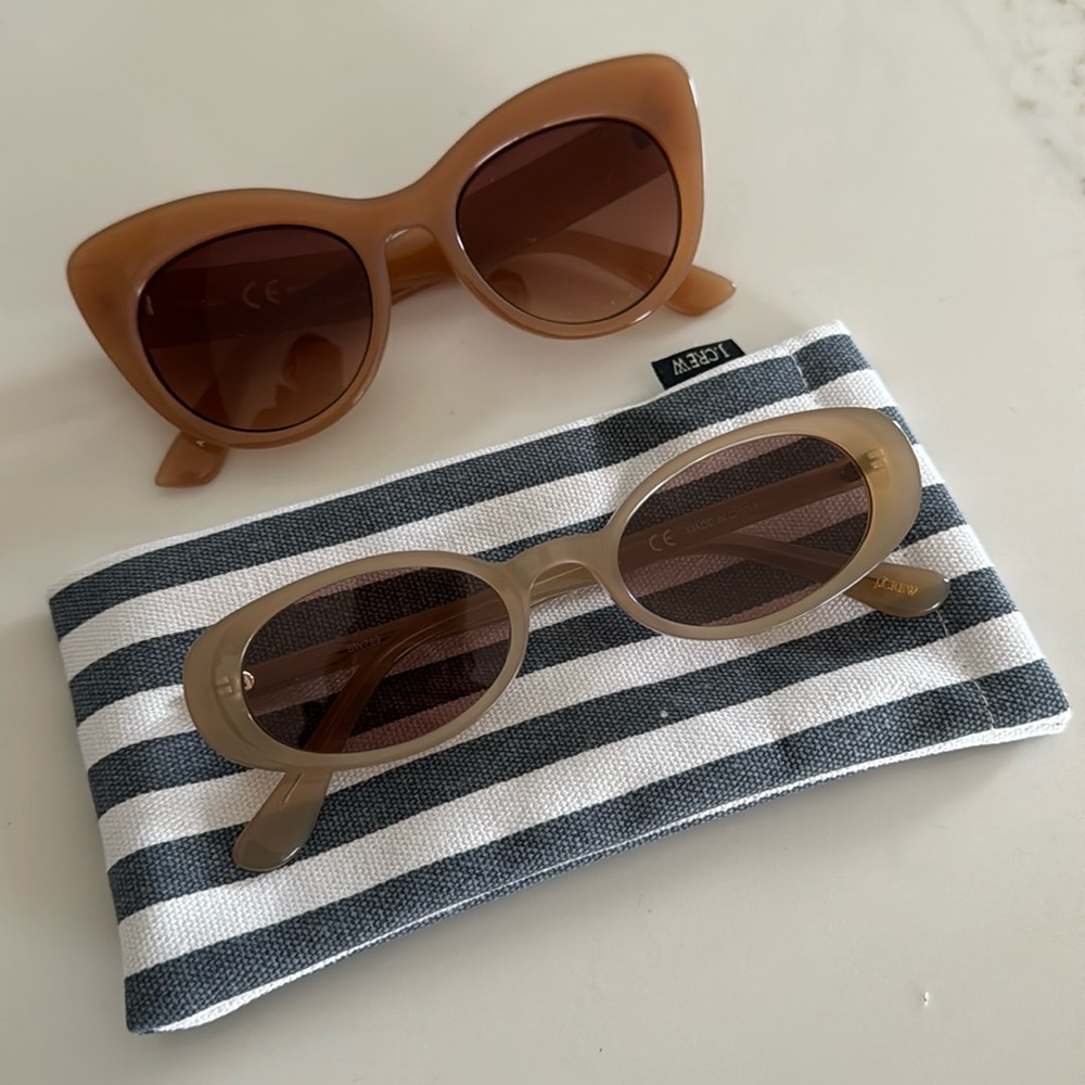 Pair of jcrew beige sunglasses